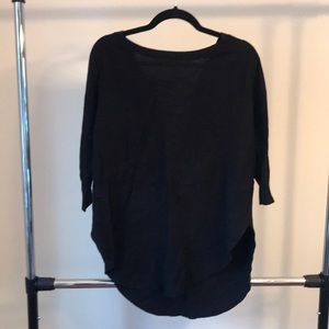 express batwing sweater lace up back